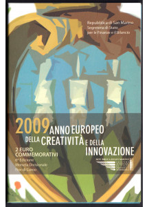 2009 Anno Europeo Creatività e Innovazione 2 € in Folder San Marino